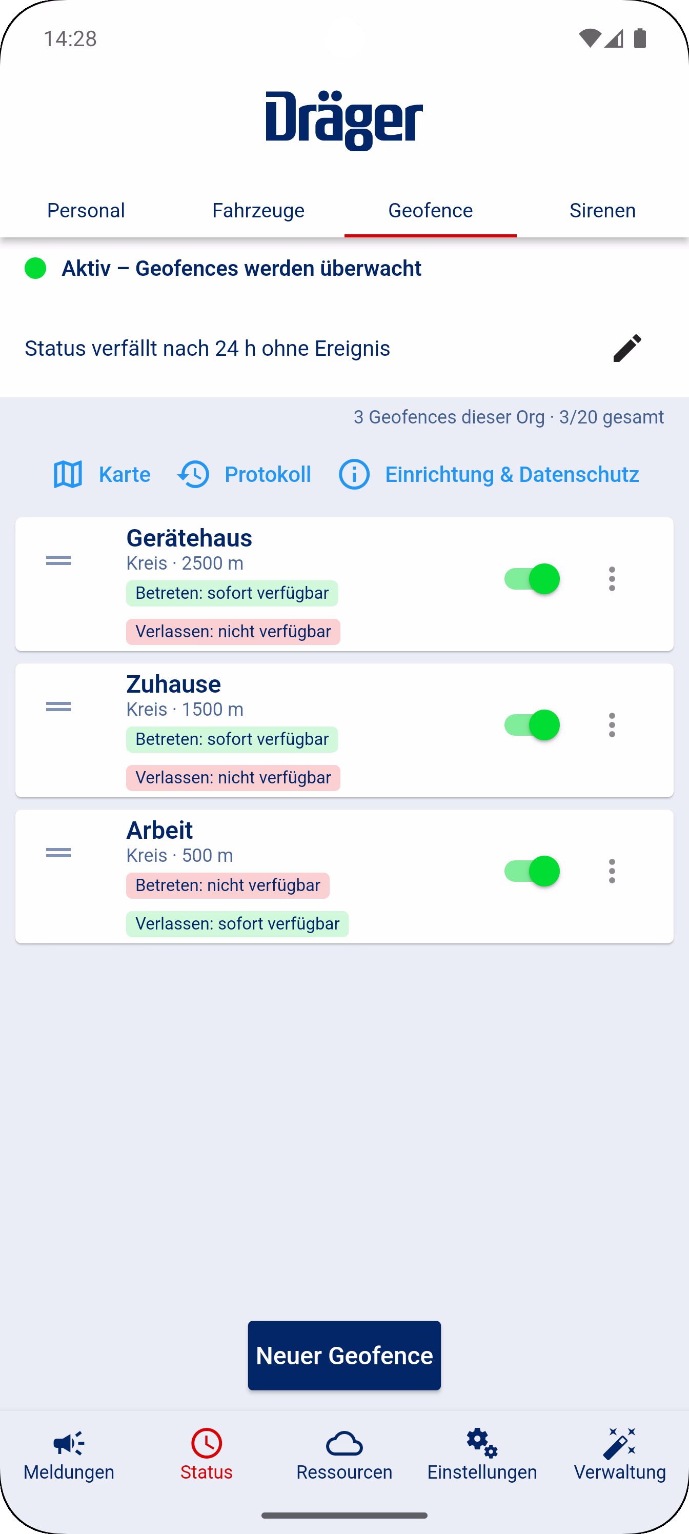Geofence: Automatische Standorterkennung